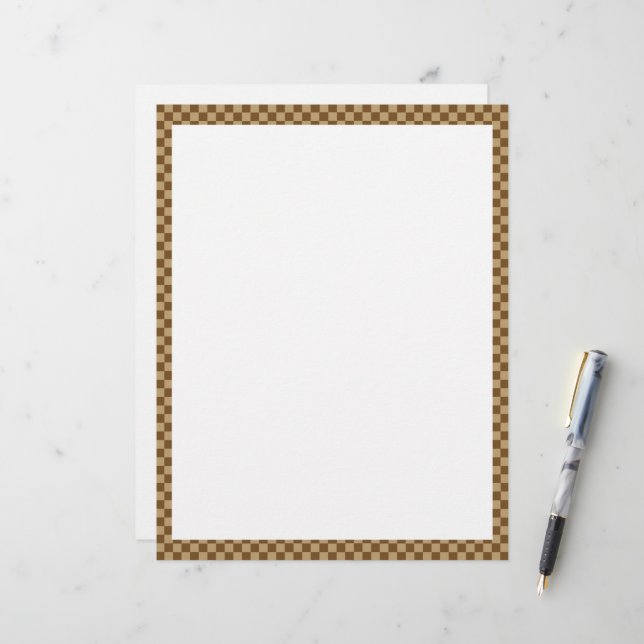 Brown Classic Checkerboard by Shirley Taylor (Frente/Verso In Situ)