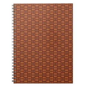 Brown e caderno espiral do teste padrão da cor de