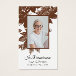 Brown Fall Deixa Oração Memorial Funeral