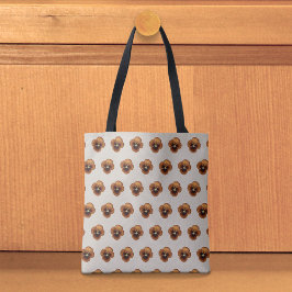 Brown Pansy Seamless Pattern Tote Bag