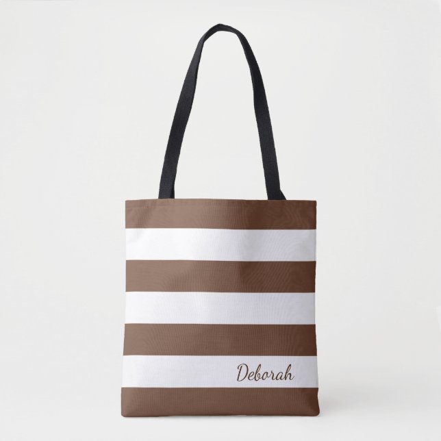 Brown personalizado e o bolsa listrado branco (Frente)
