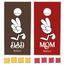 Brown &red team mom team dad custom funny