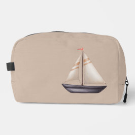 Brown Sailing Boat and Name on Beige
