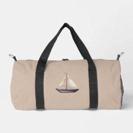 Brown Sailing Boat and Name on Beige
