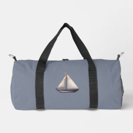 Brown Sailing Boat and Name on Gray