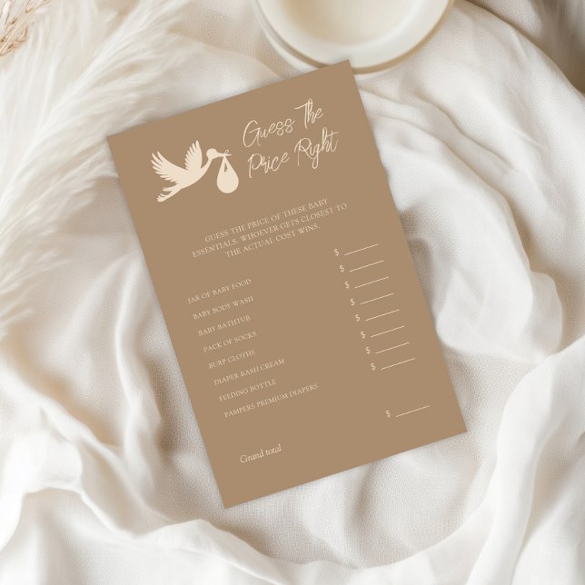 Brown Stork Baby Delivery Guess The Price Right (Criador carregado)