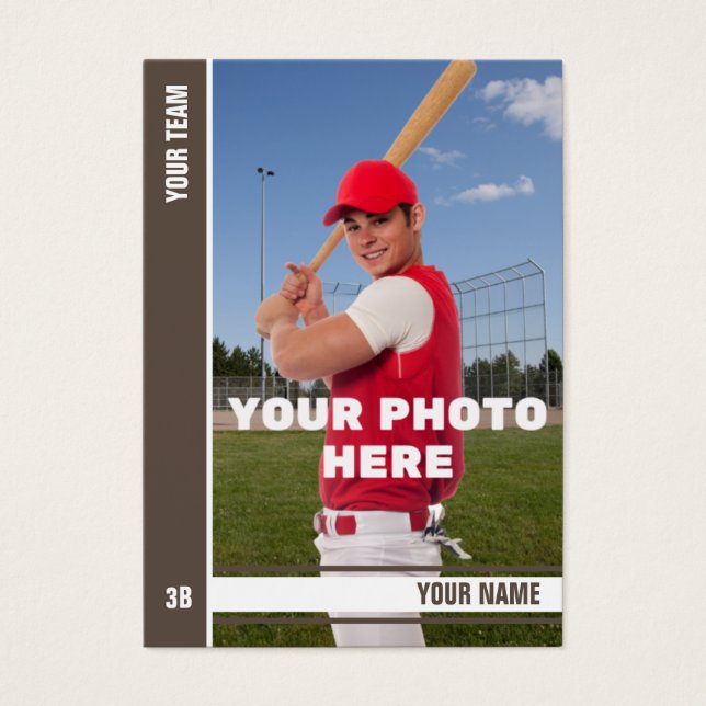 Brown Stripe Baseball Trading Card - Custom Stats  (Frente)