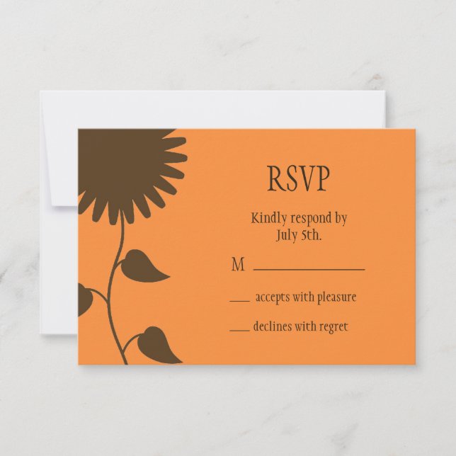 Brown Sunflower RSVP (Frente)