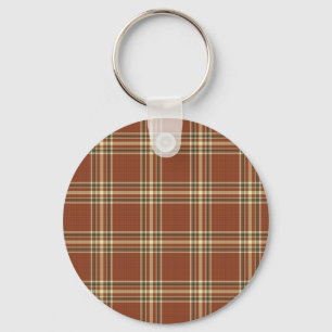 Brown Tartan Chaveiro