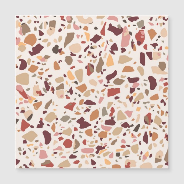 Brown terrazzo: vintage, trendy padrão. (Frente)