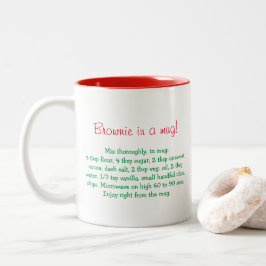 Brownie em uma caneca personalizada