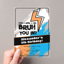 Bruh Boy's Birthday Graffiti Orange Blue Cool