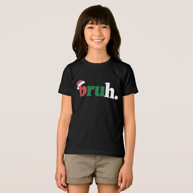 Bruh Meme Engraçado Dizendo Irmão Saudando o Natal (Frente Completa)