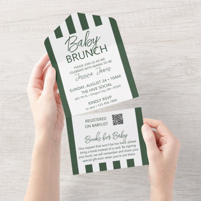 Brunch de Bebê com Lixeira Verde Convidado com Car (Tearaway)