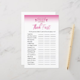 Brunch e Bubble Galentines pensam rápido jogo