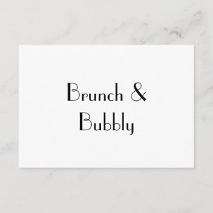 Brunch e Bubble, placa RSVP