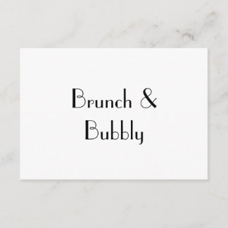 Brunch e Bubble, placa RSVP