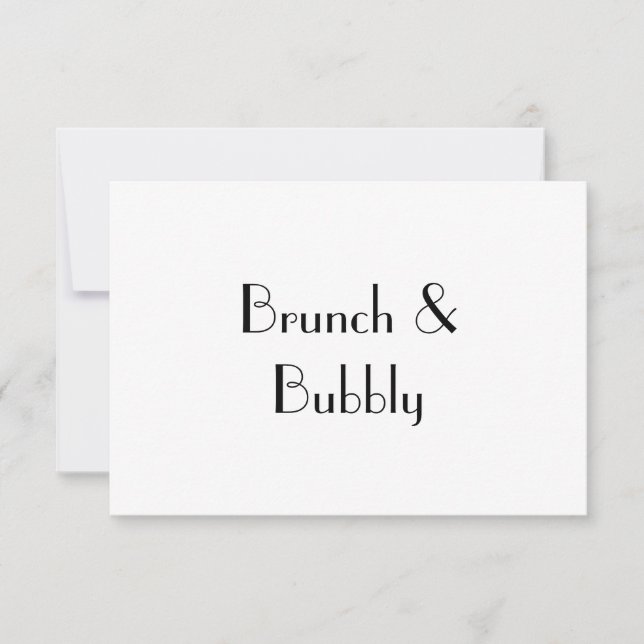Brunch e Bubble, placa RSVP (Frente)
