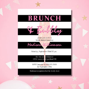 Brunch econômico e champanhe rosa glitter Bubbly