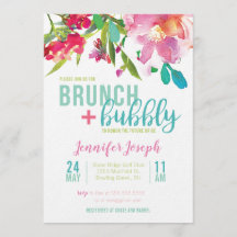 Brunch Floral Brilhante e Convite à Borracha