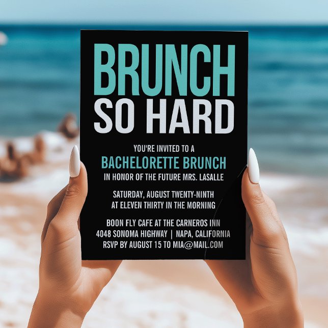 Brunch Tso Duro Bachelorette Convites Brunch (Criador carregado)