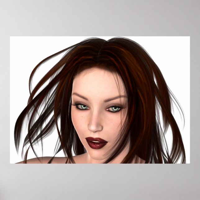 Brunette Beauty poster (Frente)