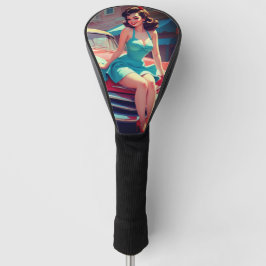 Brunette Cobrir Pin-up Golf Head
