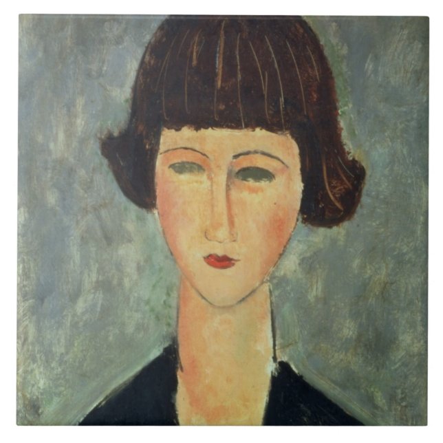 Brunette novo, 1917 (óleo em canvas) (Frente)