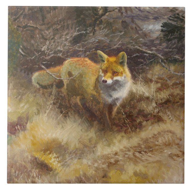 Bruno Liljefors - Fox e paisagem (Frente)