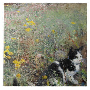 Bruno Liljefors - Gato na Flor