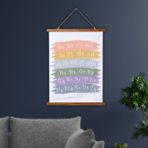 Brushstrokes Aestéticas em Alfabeto Espanhol Cursi