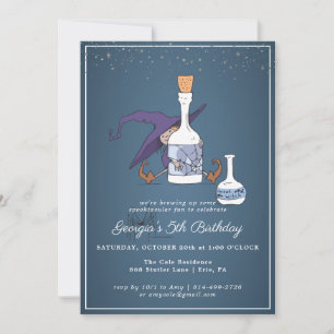 Bruxa Bonita   Convite de aniversário de Halloween