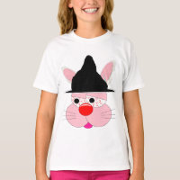 Bruxa Coelhinho Fofo de Halloween - Camiseta Gráfi