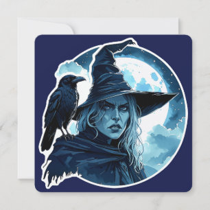 Bruxa com um Corvo - Diversão para Fãs de Hallowee