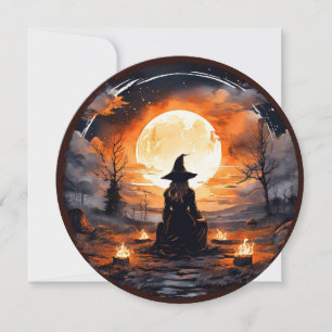 Bruxa com Velas e Fogo - Wicca Halloween 2