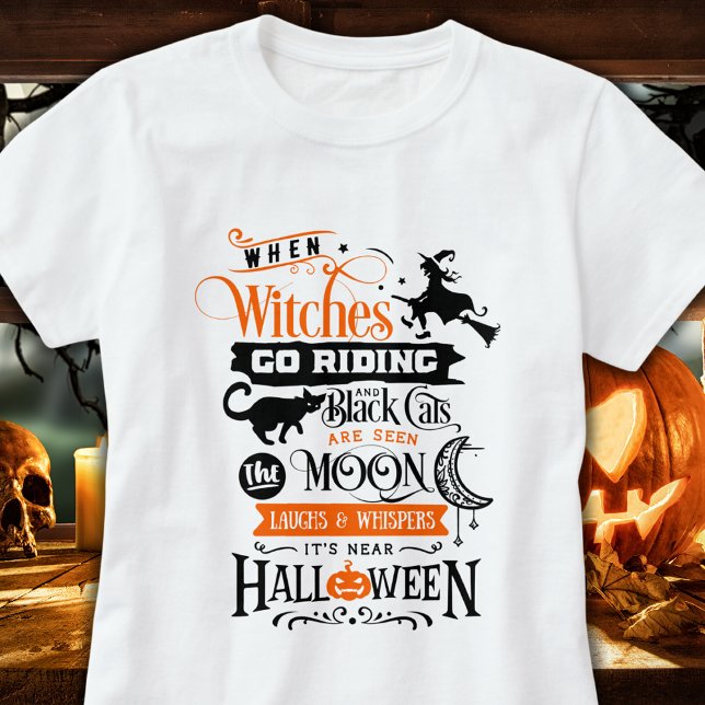 Bruxa de Halloween e Camiseta de Gato - Diversão p (Criador carregado)