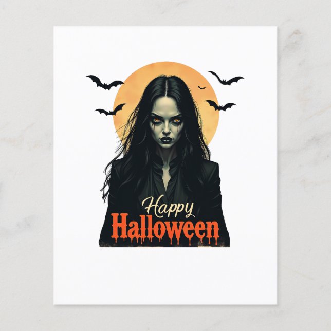 Bruxa de Halloween Gótica (Frente)