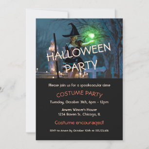 Bruxa de Halloween no Convite Florestal