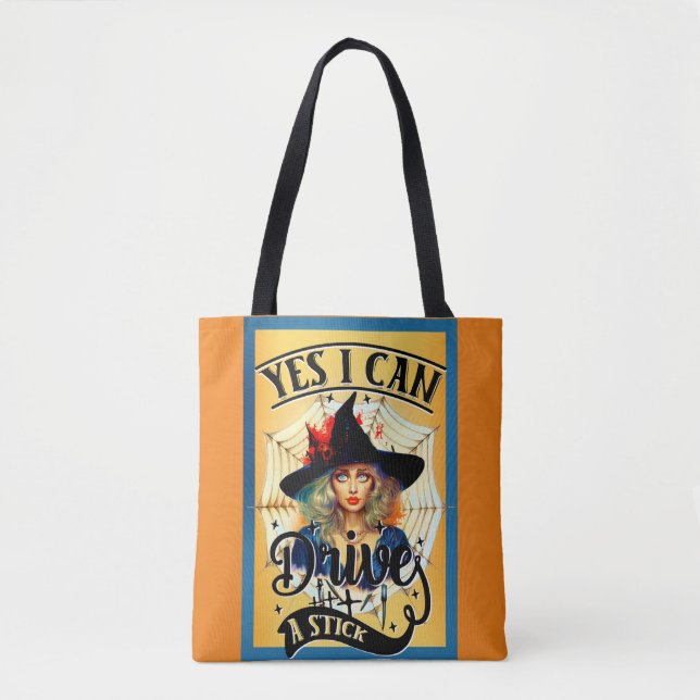 Bruxa de Halloween Themed Tote Bag (Frente)