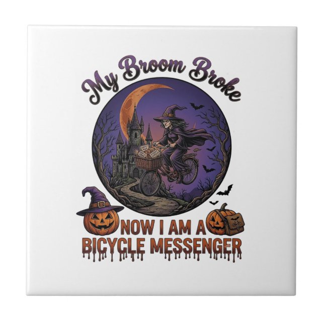 Bruxa de Mensageiro de Bicicleta Quebrada Broom Ha (Frente)