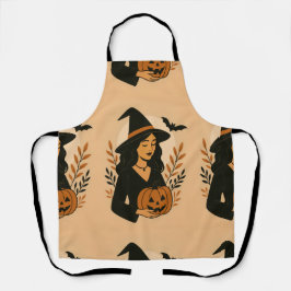 Bruxa de outono com Abóbora | Vintage Halloween