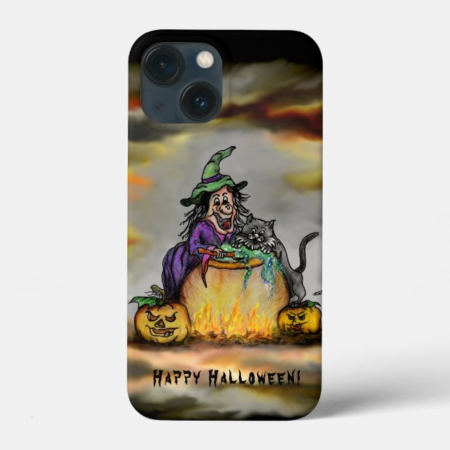 Bruxa e Gato Negro, Feliz Halloween! (Verso)