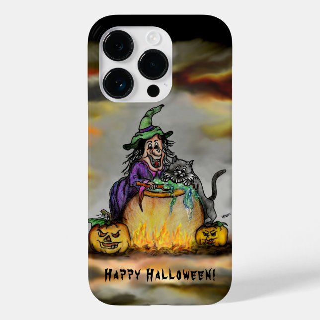 Bruxa e Gato Negro, Feliz Halloween! (Verso)