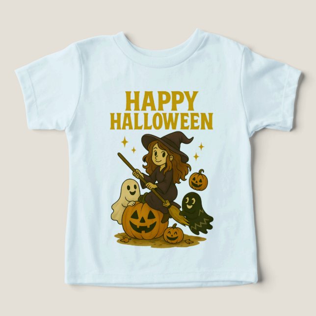 Bruxa Feliz de Halloween (Design frontal)