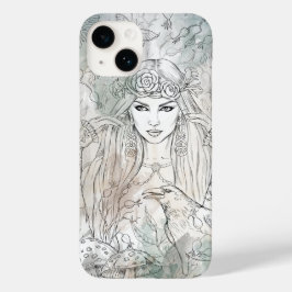 bruxa gótica vitoriana com corvo