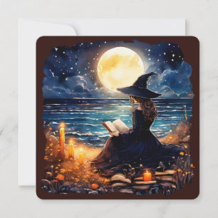 Bruxa lendo um Livro - Wicca Halloween 1