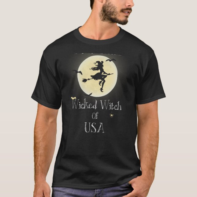 Bruxa Maligna EUA Camiseta Lua Negra (Frente)