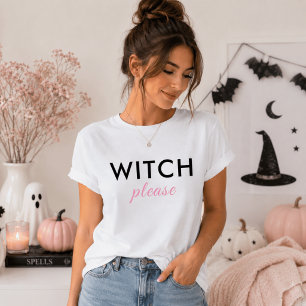 Bruxa Moderna Por Favor Camisa De Halloween - Teto