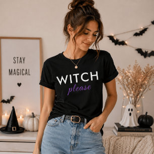 Bruxa Moderna Por Favor Camisa De Halloween - Teto