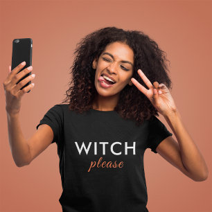 Bruxa Moderna Por Favor Camisa De Halloween - Teto